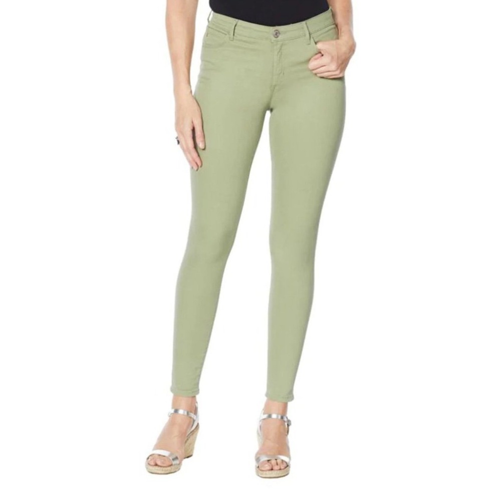 Skinnygirl‎ The Skinny Mid Rise Jeans Army Sage Green Stretch Twill 30/10 NWT